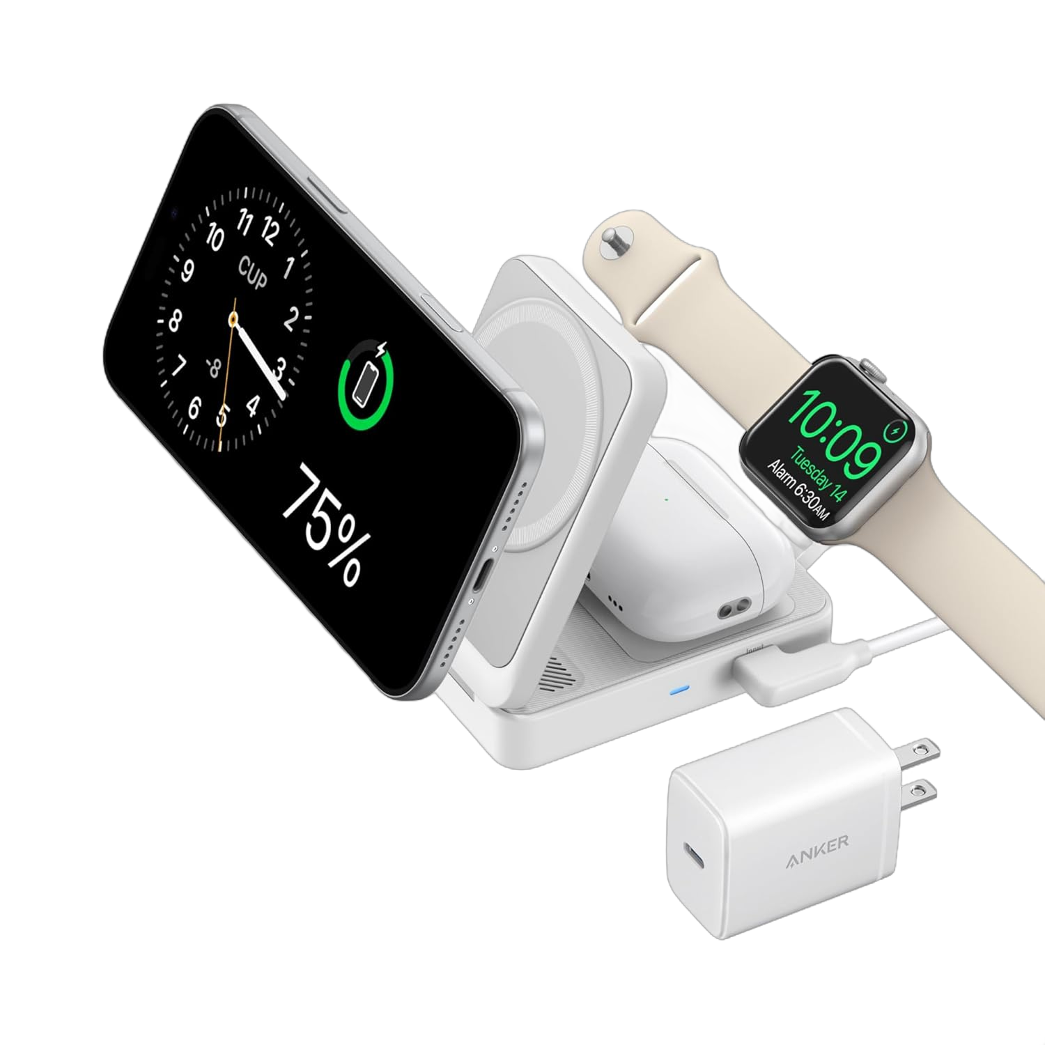 Anker MagGo 3-in-1 Foldable Charging Station Qi2 15W (A2557)