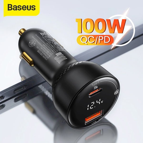 Baseus Supreme Digital Display Автомобільна зарядка 100W (USB-C + USB-A)