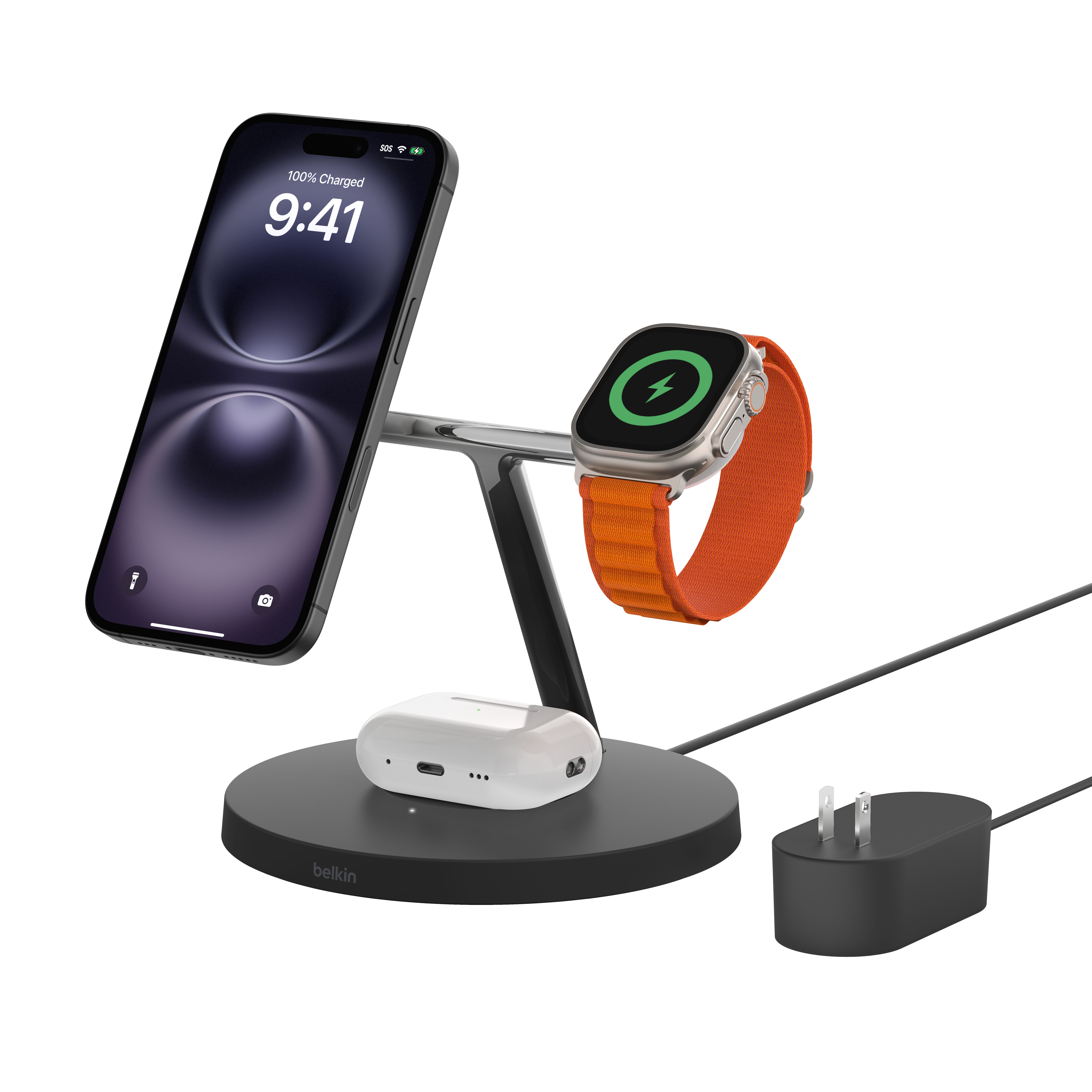 Belkin BoostCharge Pro 3-in-1 Wireless Charger with MagSafe 15W (WIZ017)